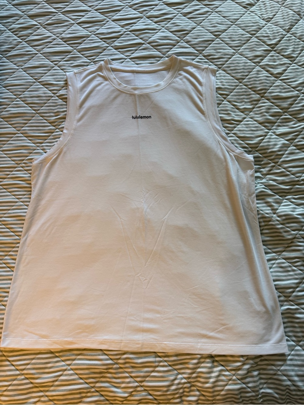 Lululemon White Sleeveless Tank Top